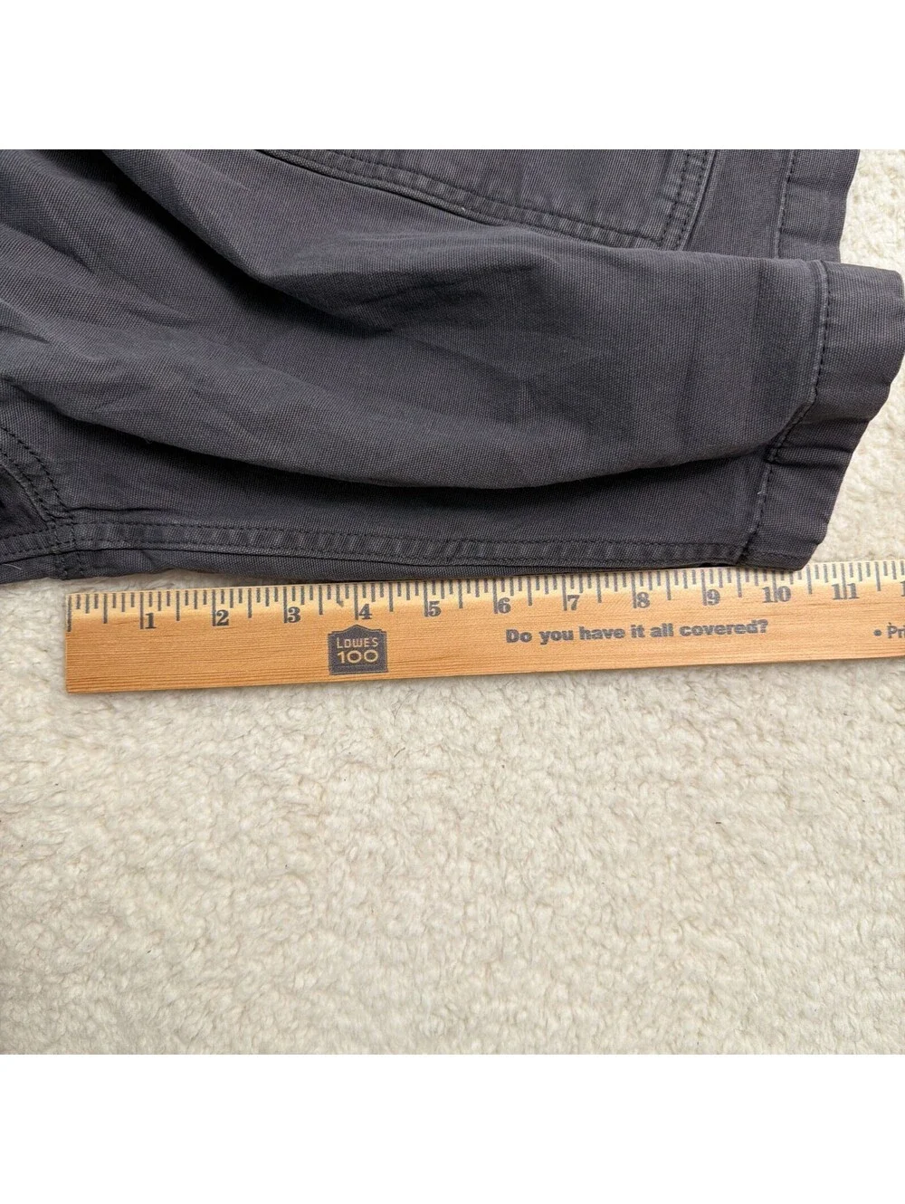 Carhartt Relaxed Fit Cargo Shorts Mens 40 Gray Canvas Work Utility Hammer Loop
